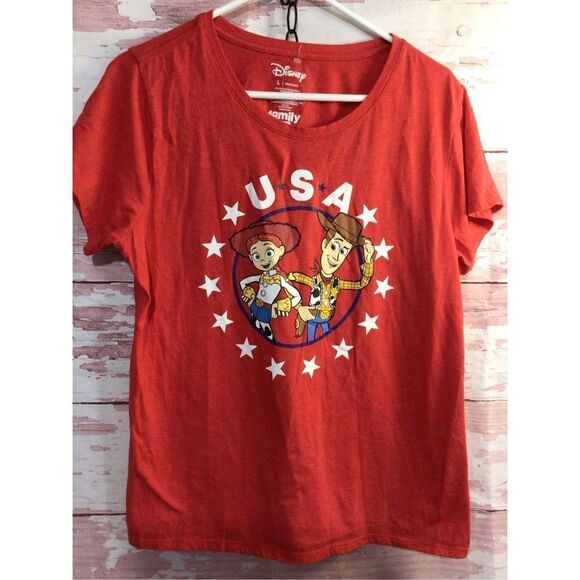 Vintage Toy Story USA Tee Red Crewneck Size L Women’s Never Worn - Picture 15 of 15